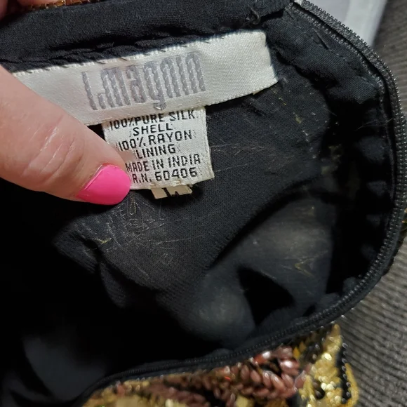 NWT Spectacular Beaded Sequin Gold Dress Gown - Picture 7 of 9